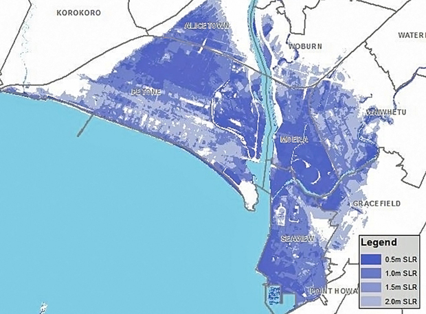 Map Of Lower Hutt Suburbs Lower Hutt Suburb Could Be Swallowed Up By Sea Level Rise In Just 80 Years  | Stuff.co.nz