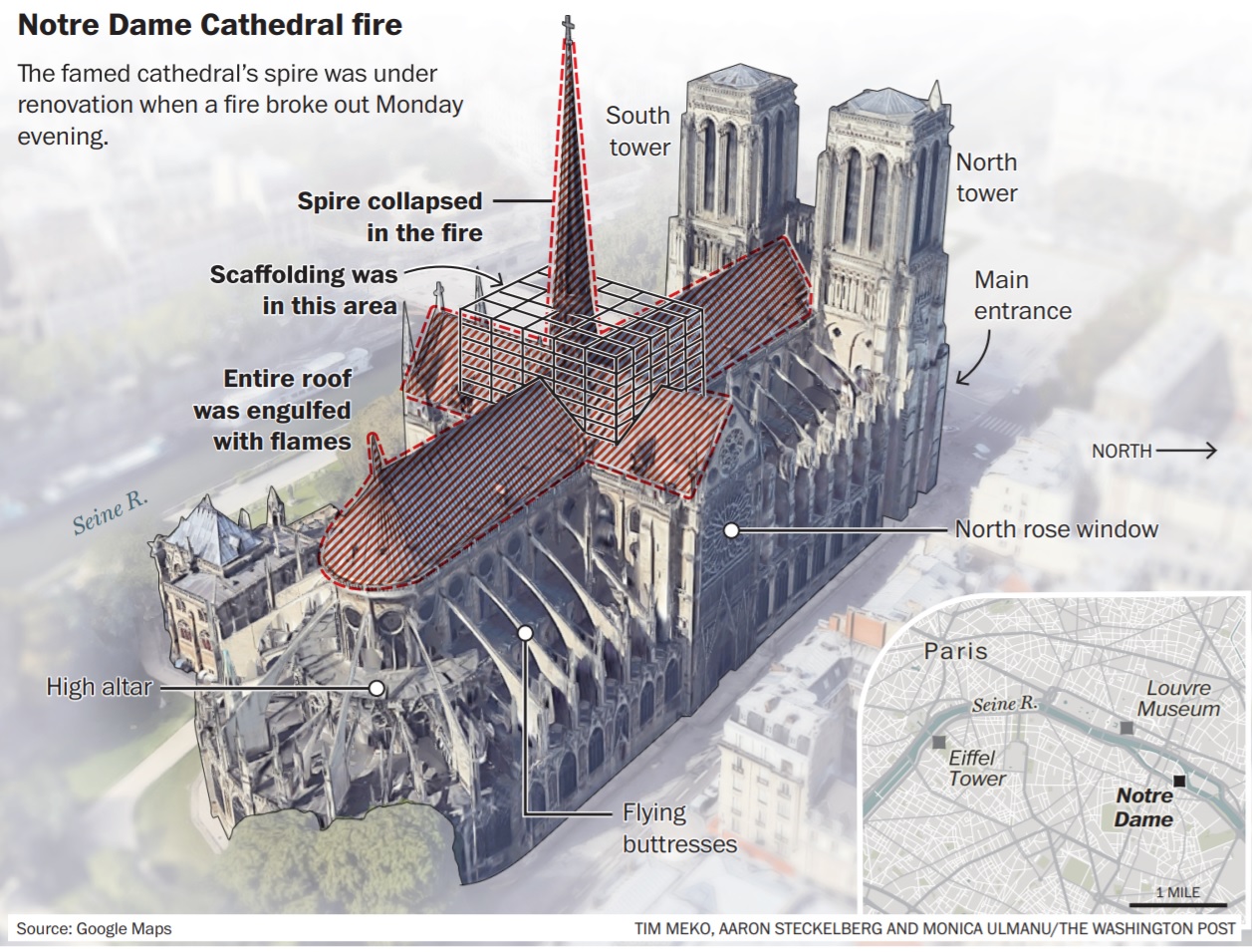 Notre Dame fire: The damage done, and what has survived, in this vast ...