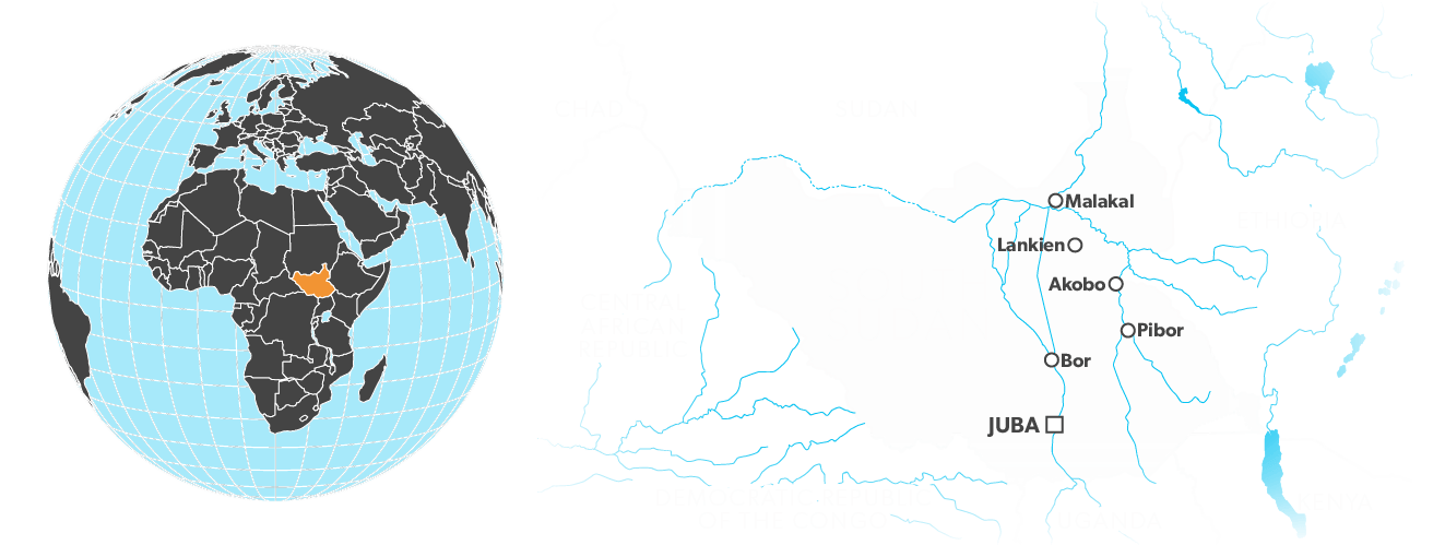 South Sudan location map